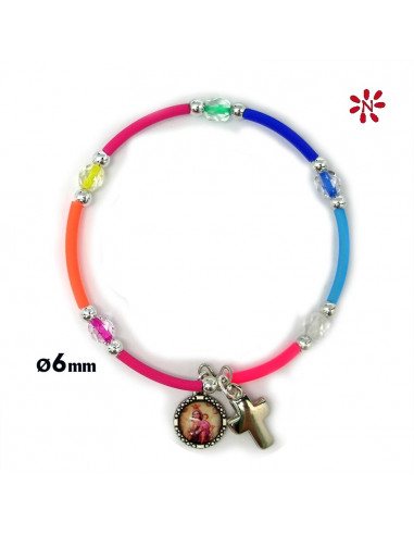 Pulsera Rigida Infantil Cristal 6mm...