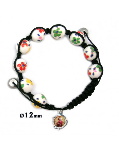 Pulsera Elastica Ematite Y Blanco 8Mm...