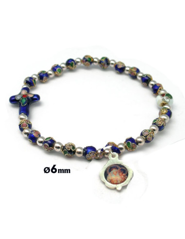 Pulsera Elastica Cloisone 6Mm Azul...