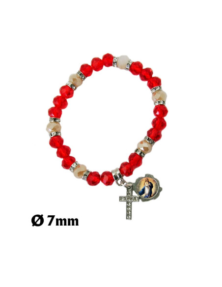 Pulsera San Miguel Y Angel Guarda Cordon Fino Centro Giratorio