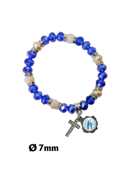 Pulsera San Miguel Y Angel Guarda Cordon Fino Centro Giratorio