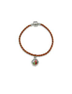 Pulsera Cuerda Negra Madera...