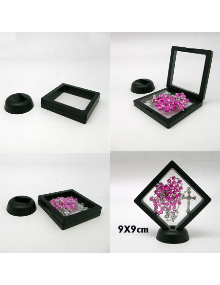 Caja Con Gel Borde Negro 9X9cm Con Base Separada