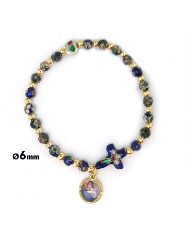 Pulsera Elastica Cloisone 6Mm Azul...