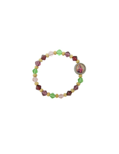 Pulsera Elastica Cristal Rombos...