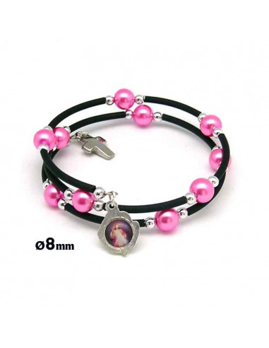 Pulsera Espiral Perla Blanca 8Mm Y...