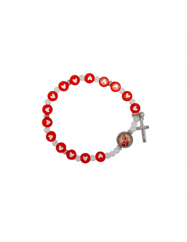 Pulsera Piedras Varios Colores Con Bolas Negras Y Adorno Metal