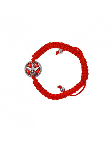 Pulsera Cuerda Roja Con Medalla Espiritu Santo