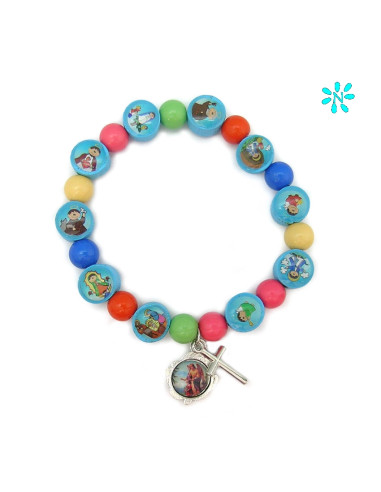 Pulsera Elastica Santo Rosario Bola 6...