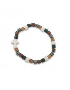 Pulsera Piedra Y Madera...