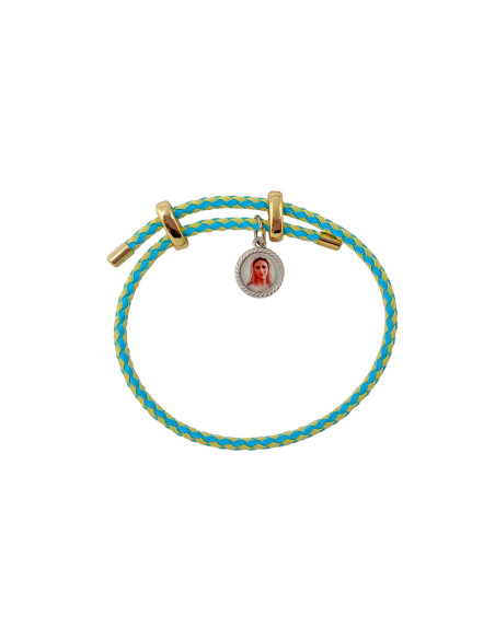 Pulsera Cordon Acero Varios Colores Con Cierre Y Finales Dorados