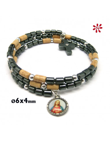 Pulsera Espiral Ematite Cilindro Y...