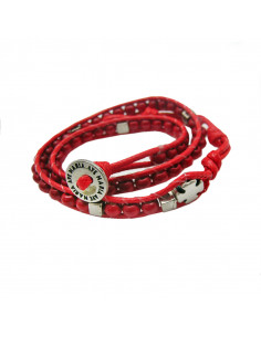 Pulsera Rosario Madera Roja...