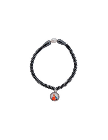 Pulsera Macrame Negra Con Cruz...