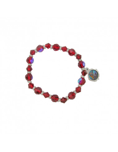 Pulsera Cristal Bola Prisma Rojo...