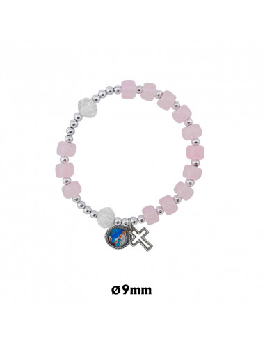 Pulsera Elastica Rosa 8X6mm Paters...