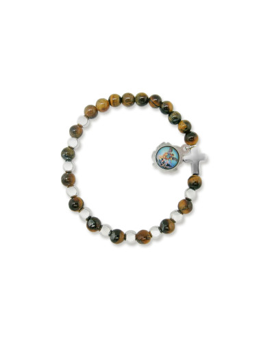 Pulsera Cristal Ojo Tigre Marron 6Mm...