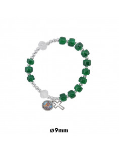 Pulsera Cuerda Negra Madera...