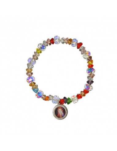 Pulsera Elastica cristales multicolores y varias formas