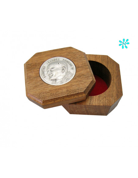 Caja Madera Olivo Para Rosario Con Medallon Metal Modelos Surtidos