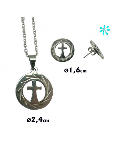 Juego Colgante Redondo 2. 4Cm Y...