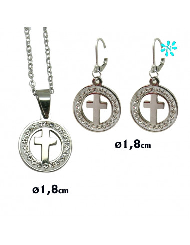 Juego Colgante Redondo 1. 5Cm Y...