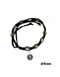 Pulsera Cuerda Negra Con...