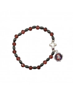 Pulsera Cristal Dorado 6Mm...