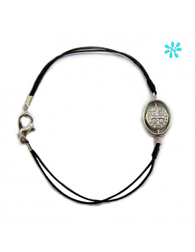 Pulsera Cuerda Roja Madera Oscura...