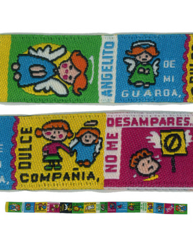 Pulsera Tela Angel De La Guarda