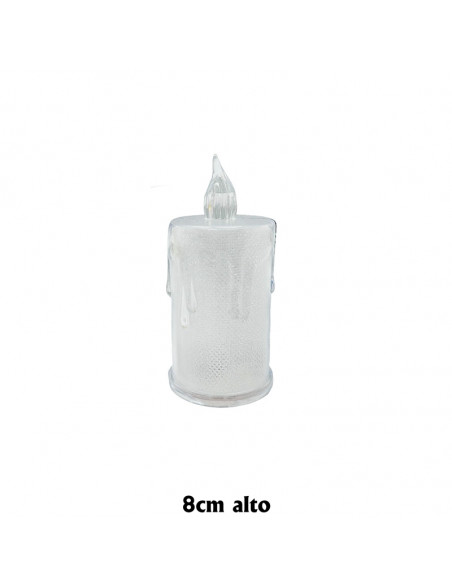 Velita Navidad 8Cm A Pilas Transparente