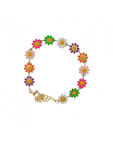 Pulsera dorada margaritas...