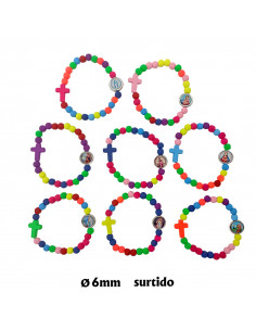Pulsera Elastica Madera 6Mm...