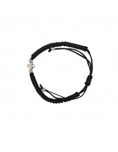 Pulsera macrame negra con...