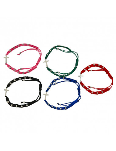 Pulsera Cuerda Trenzada Con Cruz...