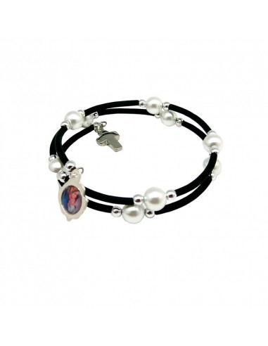 Pulsera Espiral Perla Blanca 8Mm Y...