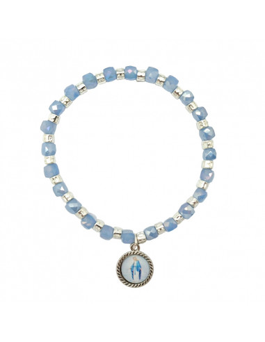 Pulsera Elastica Tubos Nacar Con...