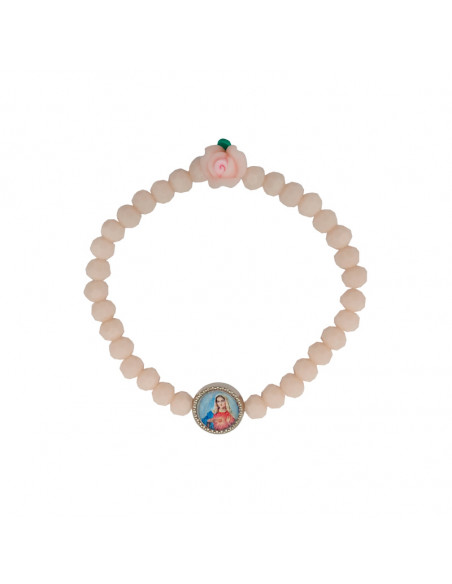 Pulsera Acero San Benito Medallas Redondas 10Mm