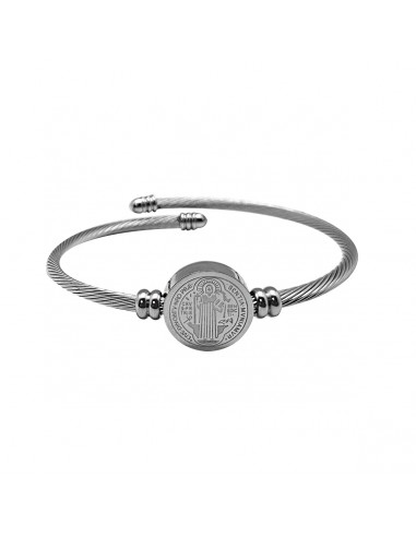 Pulsera Acero San Benito Rigida...