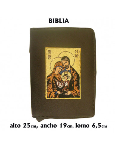 Funda Biblia Piel Con Cremallera...