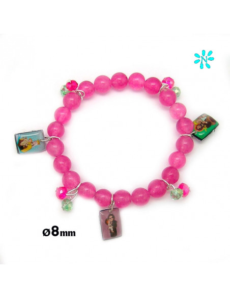 Pulsera Infantil Elastica Plastico Colores Surtidos Con Escapularios