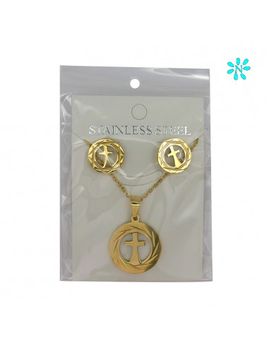 Juego Colgante Redondo 2. 4 Cm Y...