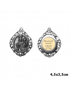 Medallon Metal Oval Virgen...