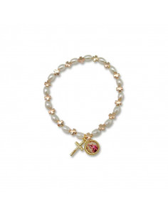 Pulsera Dorada Bola Oval...