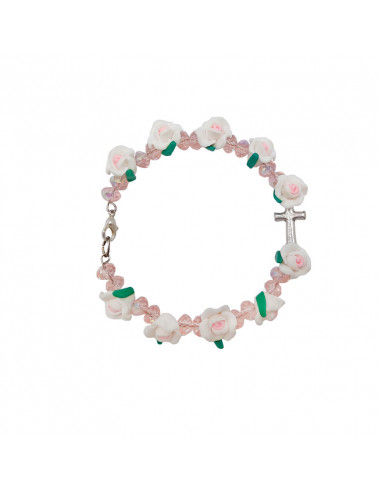 Pulsera Infantil Rosas Porcelana Con...